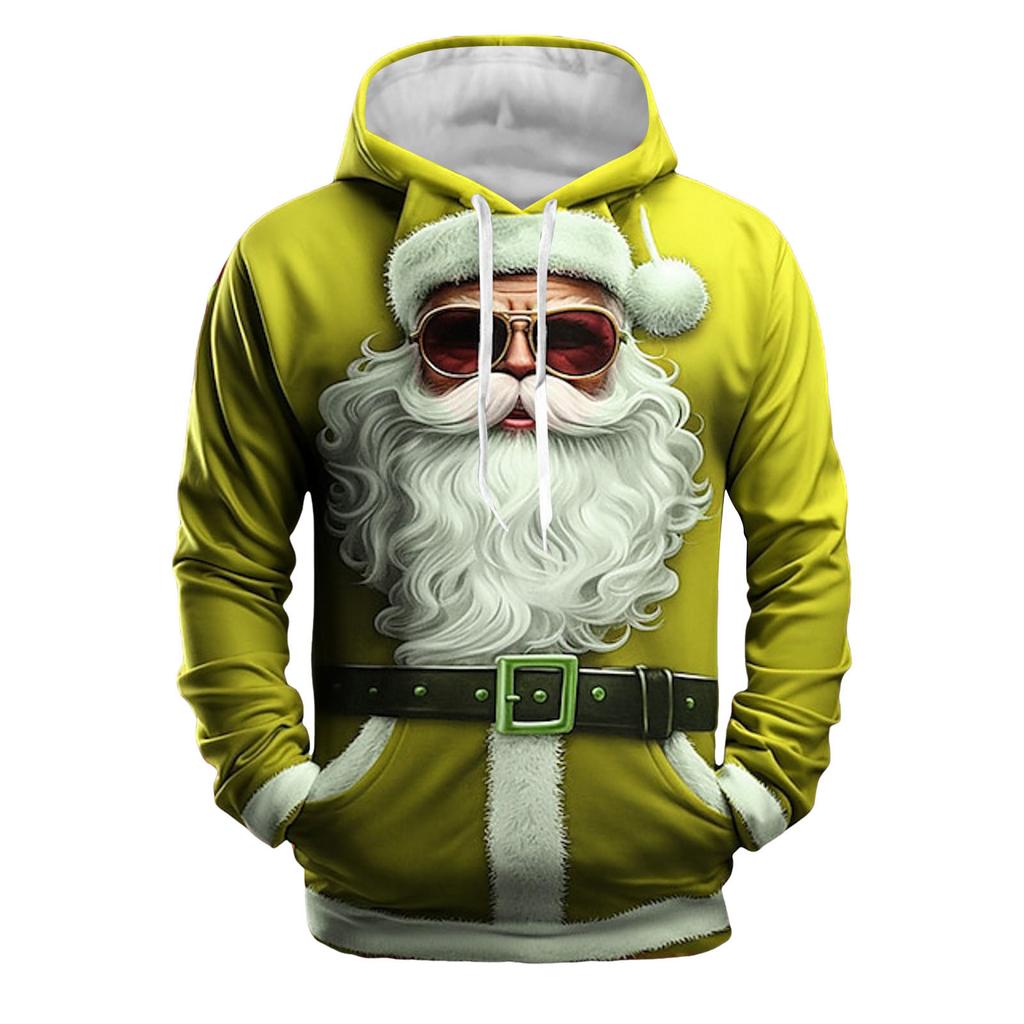 Felpe di Natale Babbo Natale Stampa 3D Uomo Donna Felpe con Cappuccio Oversize Harajuku Pullover Tuta Cappotto Abbigliamento Uomo