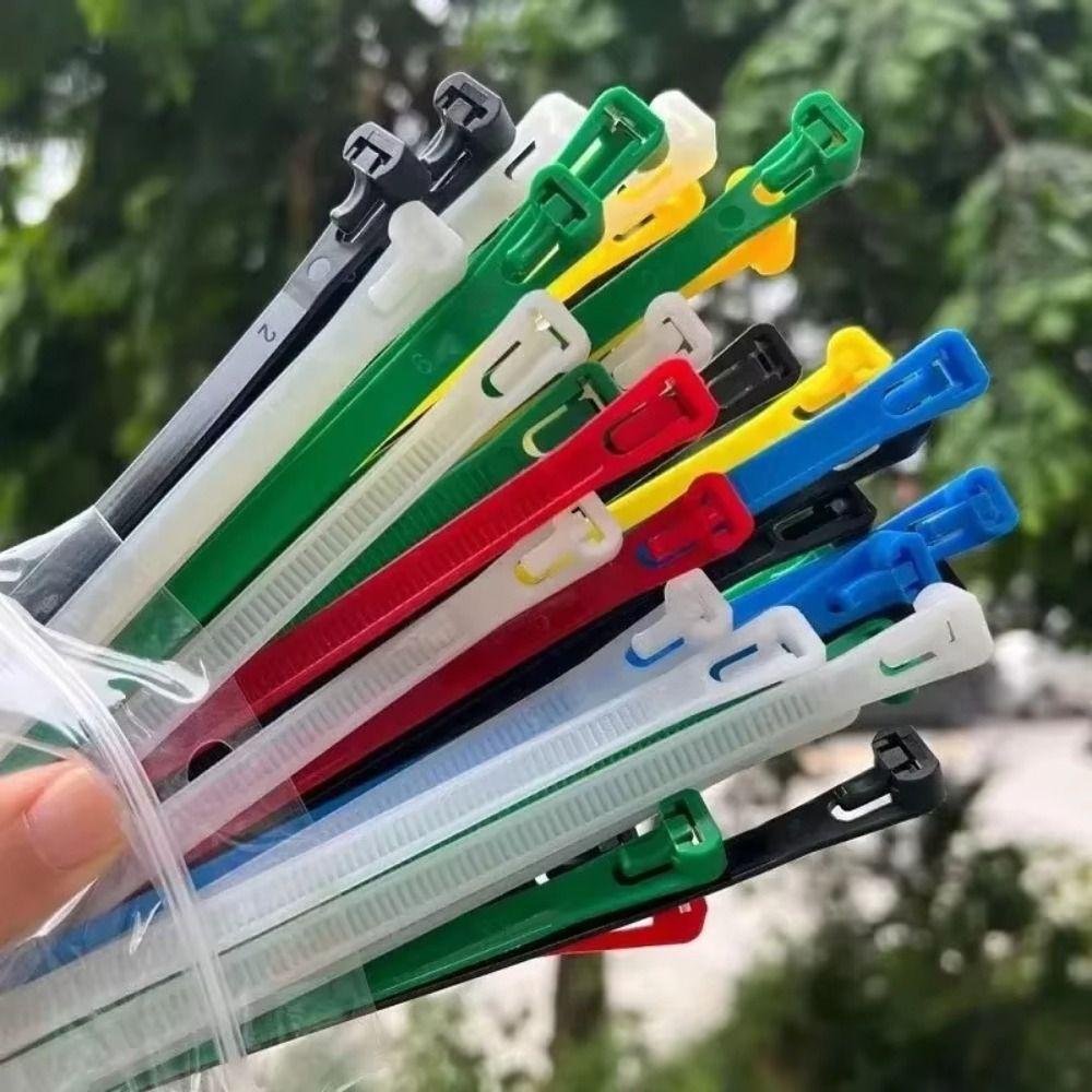 100 PCS Heavy Duty Nylon Universal Cable Tie Buckle Car Instrument Zip Ties Workshop Use