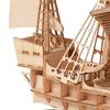 Wooden 3D Sailboat Puzzle Toy Sensory Handcrafts Jigsaw for Birthday Living