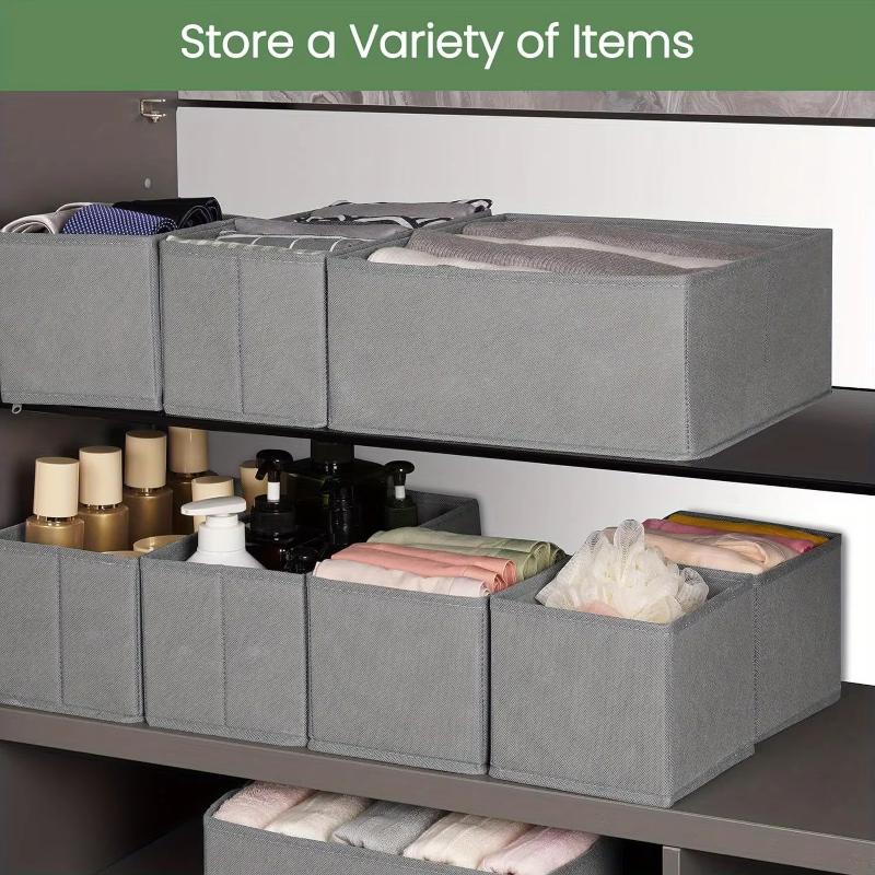 Underwear Storage Box, Drawer Divider Organizer, Foldable Closet Organizer And Storage Box, Dresser Drawer Dividers For Clothes,