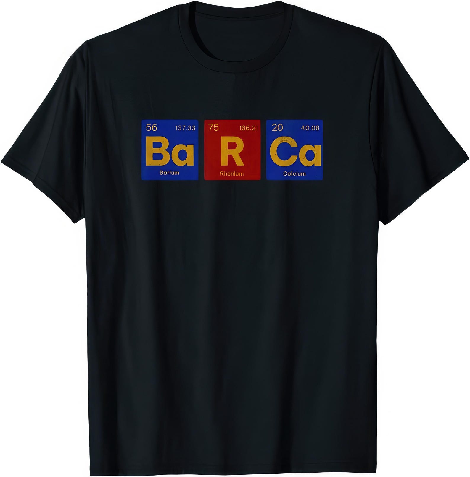 Barcelona Periodic System T shirt | Barca Chemie Science Football Tee | Funny Soccer Fan GifT shirt 3XL