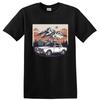 Vintage Car Mountain Adventure Landscape T Shirt Graphic Tee for Nature Lovers