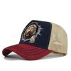 Unisex Lion Animal Print Washed Retro Soft Top Baseball Cap, Adjustable Brim Trucker Hat for Outdoor Activities and Fishing