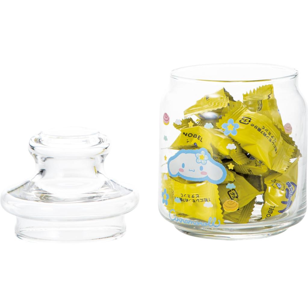 Sanrio Retro Candy Pot Glass Canister Storage Container 500ml 9 x 15cm Characters Tableware Candy Container Goods Miscellaneous Clear Made in Japan