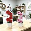 Artificial Plum Blossom Plant With Plastic And Silk For Home Decor And Wedding Centerpieces