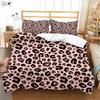 Pink Leopard Black Zebra Print Quilt Cover Soft And Comfortable Duvet Cover Pillowcase Bedding Set Machine Washable 3 Pieces