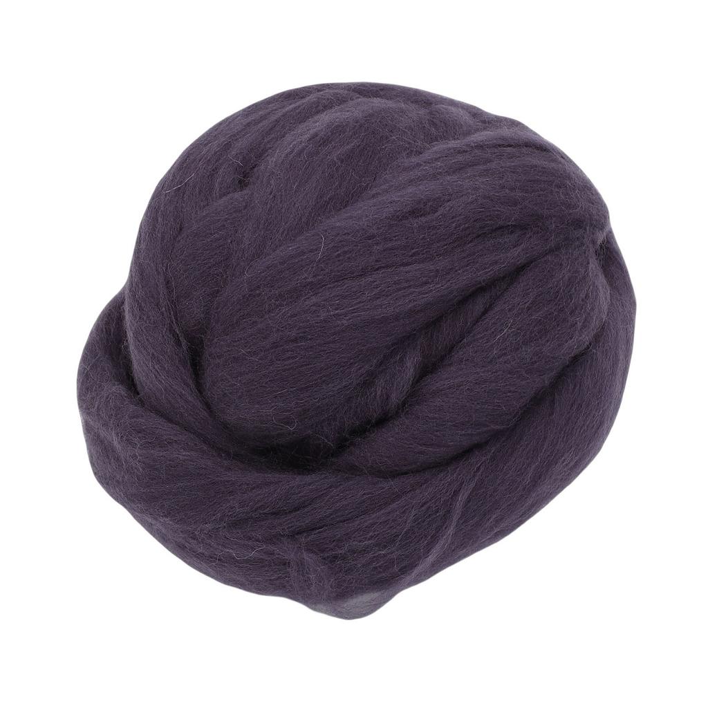 Wool Roving 200g Dark Gray Soft Wool Roving Yarn for Felting Blending Weaving Crafting
