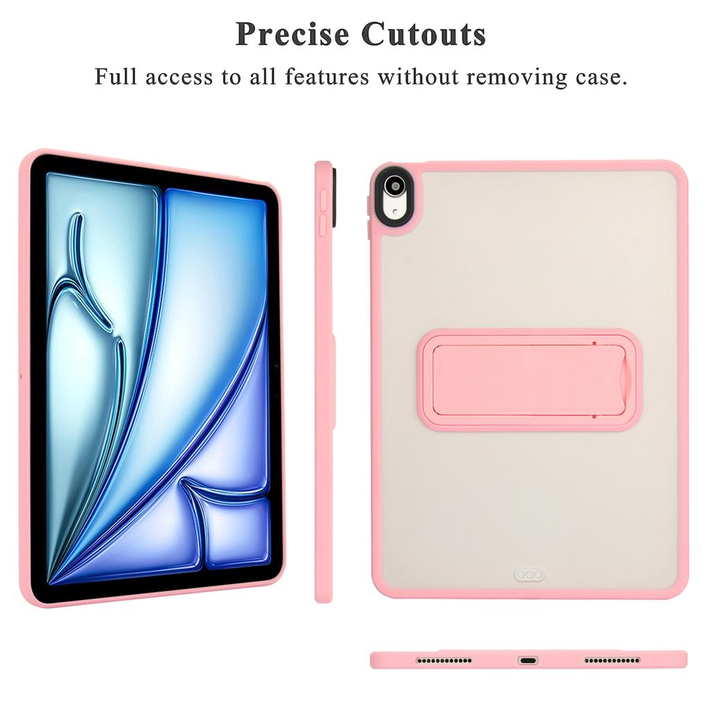 For iPad Air 13 (2025)/(2024) Case with Kickstand TPU+PC Skin-Touch Tablet Cover