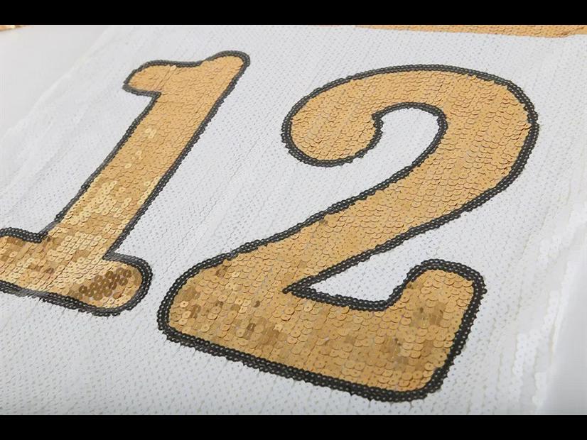 2024 Summer Women's Sequined Solid Color Round Neck Loose Short-Sleeve T-Shirt