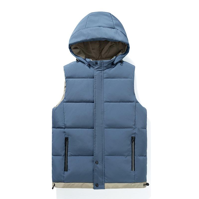 

Рабочий хлопковый жилет мужской осенне-зимний утолщенный терможилет трендовый свободный студенческий жилет мужской зеленый жилет куртка 5XL (175-95 kg) синий