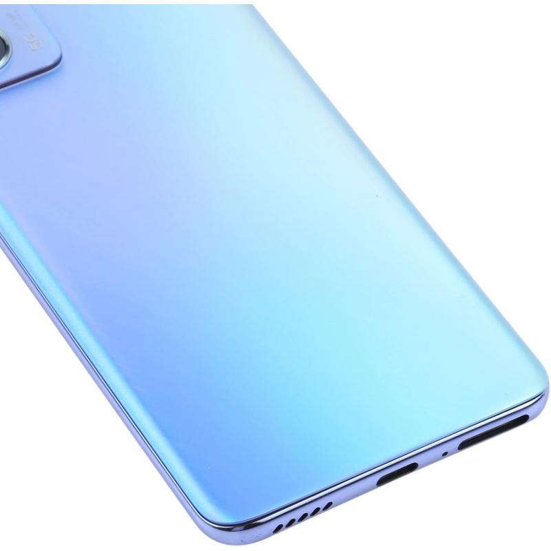For Oppo Reno7 5G CPH2371 Battery Back Cover with Middle Frame (Blue)