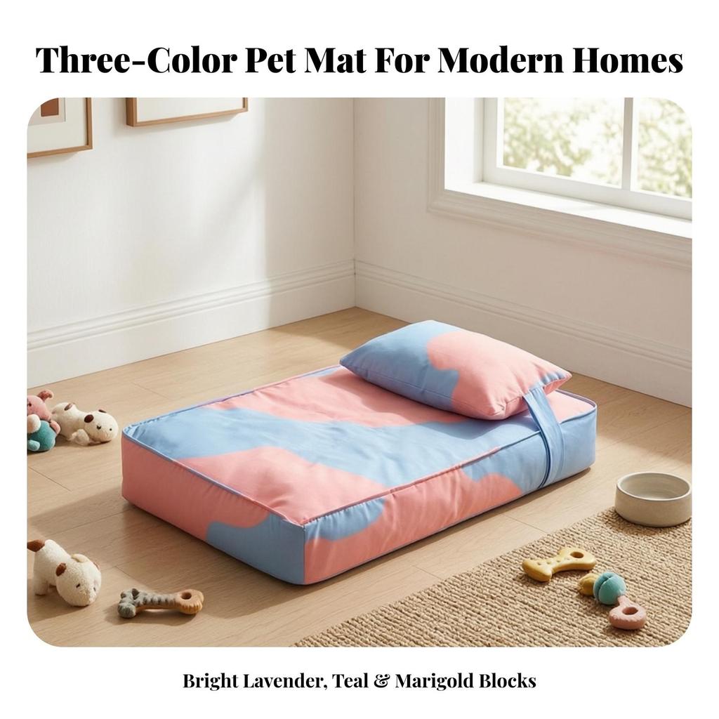 Removable Cover Multiseason Resting Mat | Anti-dampness Base, Cushioned Pet Mat,
