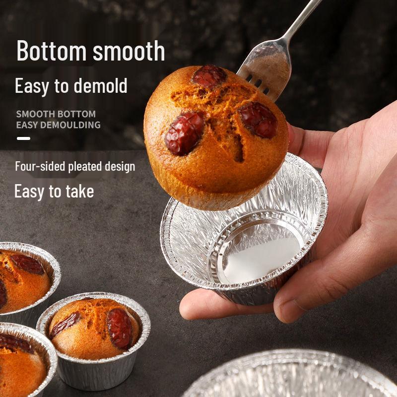 Disposable Round Aluminum Foil Tart and Baking Cups