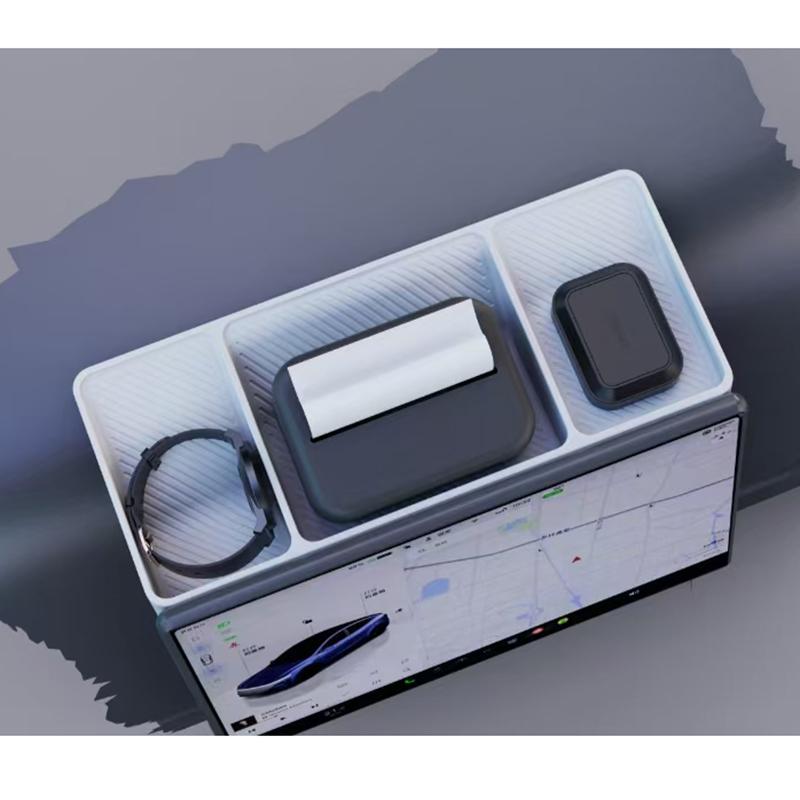 Car Central Control Screen Silicone Storage Box Behind For BYD Shark 6 Pickup Phone Holder Anti-slip Storage Box Car Accessories