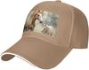 Horse Print Baseball Cap Adjustable Polyester Casual Summer Outdoor Golf Dad Hat