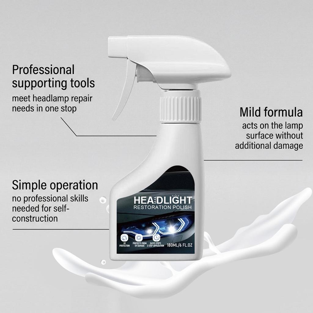Car Headlight Polishing & Maintenance Kit - Easy Gloss and Renovation Solution