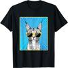 Caracal Portrait Pop Art Wild Cat with Sunglasses Men Women Kids T-Shirt