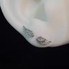 A Pair Vintage Couples Creative Angel Wings Stud Earrings Women Punk Studs Birthday Jewelry Gift
