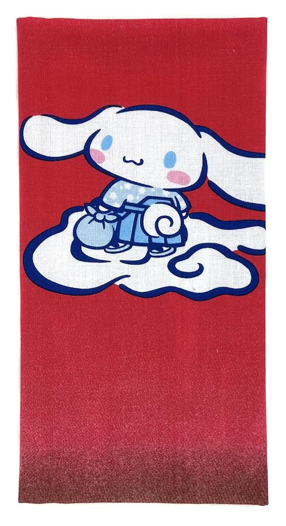 Sanrio Japanisches Muster Tenugui Cinnamoroll Transparentes Handtuch Hergestellt in Japan, „Feiner Wind, Wetter“ Geschenk,