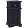 Day and Night - Day and Night Nightstand Solid Mahogany Wood Light Black Coffee Color