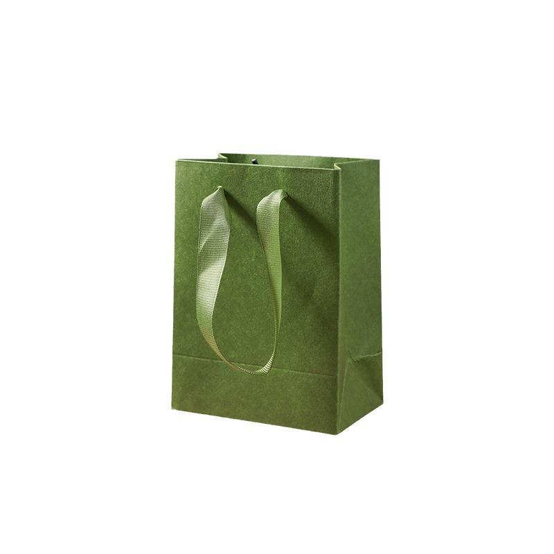 Vintage Green Paper Bag Small Tote Bag Jewelry Storage Bag Gift Box