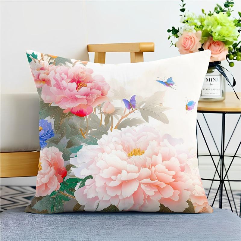 Beautiful Flower Pillowcase საერთო საცხოვრებლის დეკორაცია ოფისი მისაღები ოთახი სახლის ბალიშის ქეისი