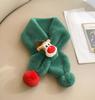 Windproof Kids Scarf Winter Plush Thickened Reindeer Christmas Design Baby Neck Warmer Cozy Unisex Safety Certified Cute Wear