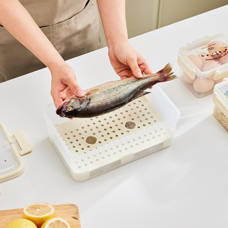 Heat Resistant Plastic Lunch Box Kitchen Fry Microwave Se Food Container Fruit Storage Shed Box Rectangular Divided Lid