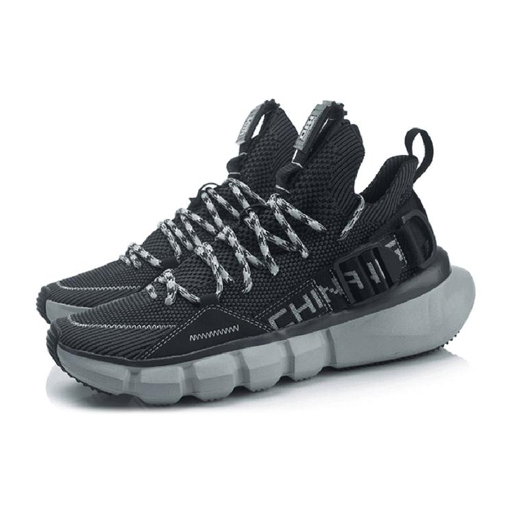 Li Ning Mittelhohe Basketballschuhe Damen Schwarz AGBP092-5