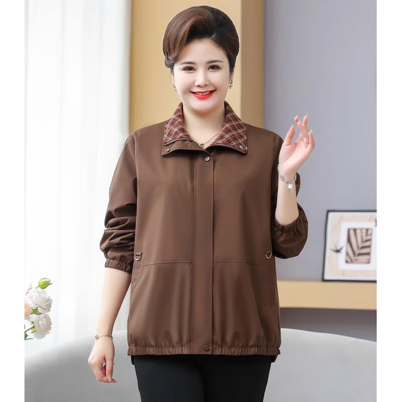 Women's Plus Size Mid-Aged Spring Autumn Jacket