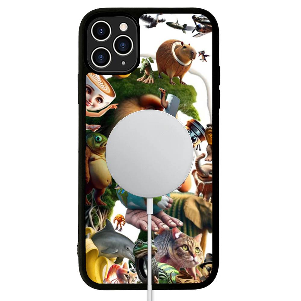 ITALIAN Brainrot Creative Animal For Magesafe Magnetic Wireless Phone Case For IPhone 17 Pro Max Air 13 12 Mini 16 15 14 11