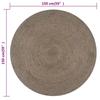 Tapis - vidaXL - Jute Rond 150 cm - Gris - Naturel - Fait à la main