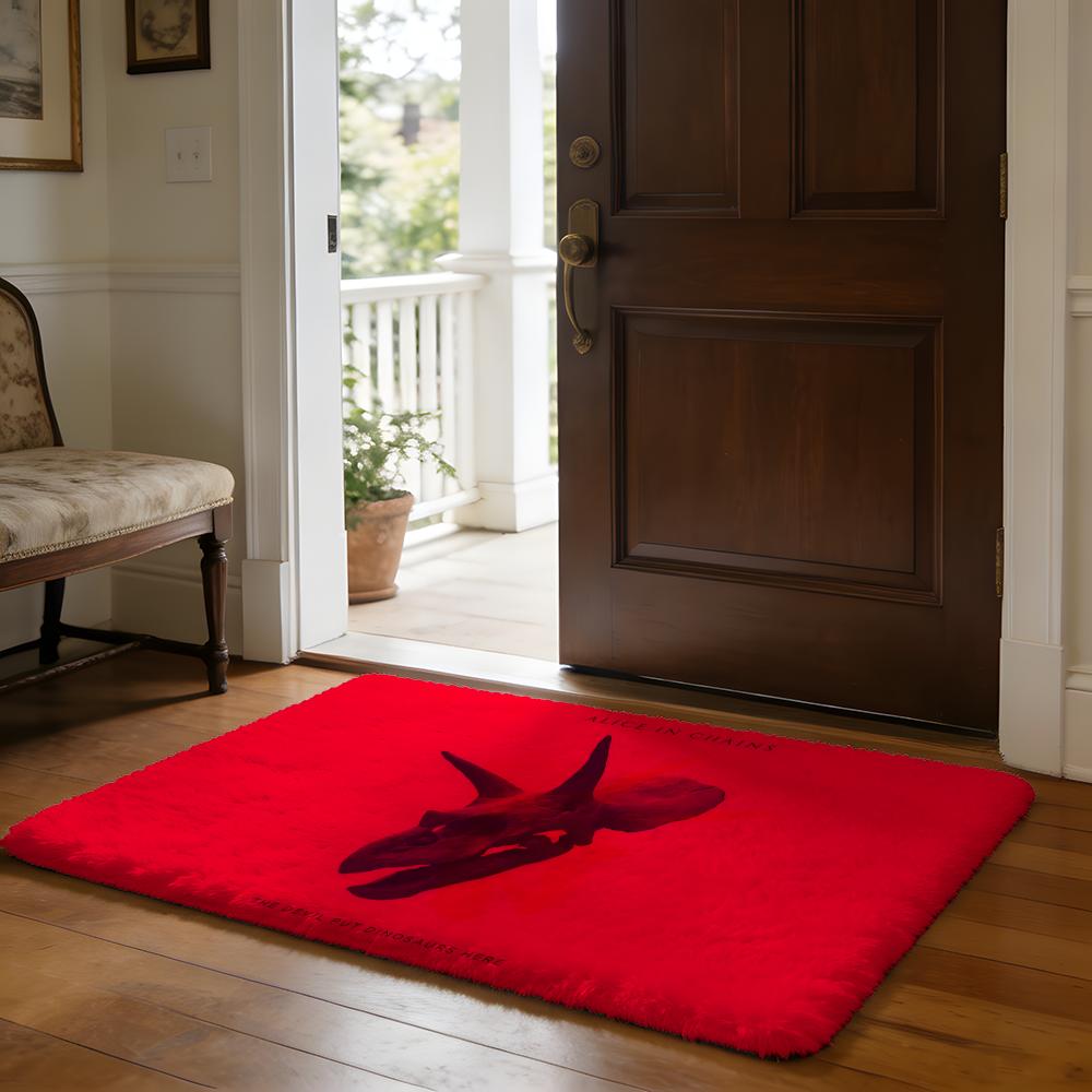 Retro Music Alice In Chains Floor Mat Soft Flannel Absorbent Mat Non-Slip Rug Home Bedroom Bathroom