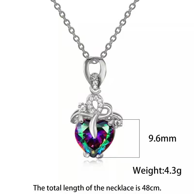 RUI RUI YU Luxury Gold Color Love Heart Necklace Ladies Fashion Small Fresh Clavicle Necklace Jewelry Gift