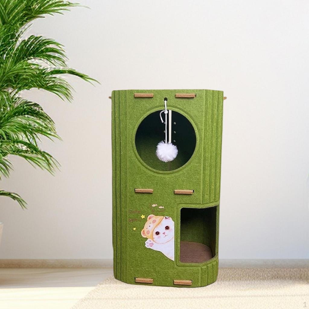 Cat Bed with Climbing Tree And Scratch Post for Multiple Cats