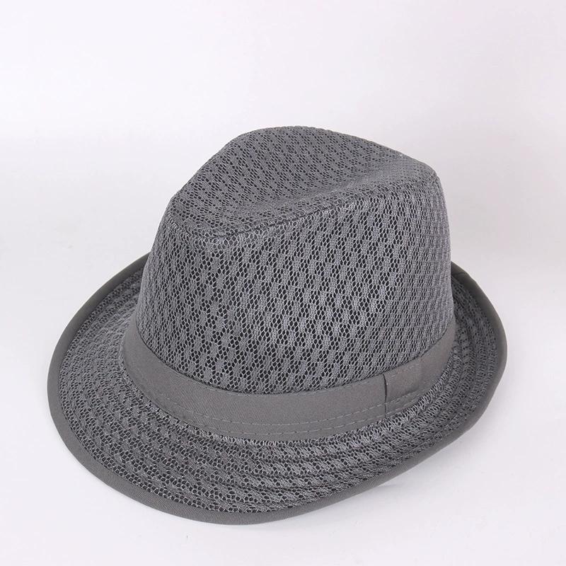 Men's Jazz Hats Summer Breathable Sun Protection Hat Beach Hats Middle-Aged and Elderly Hat Casual and Versatile