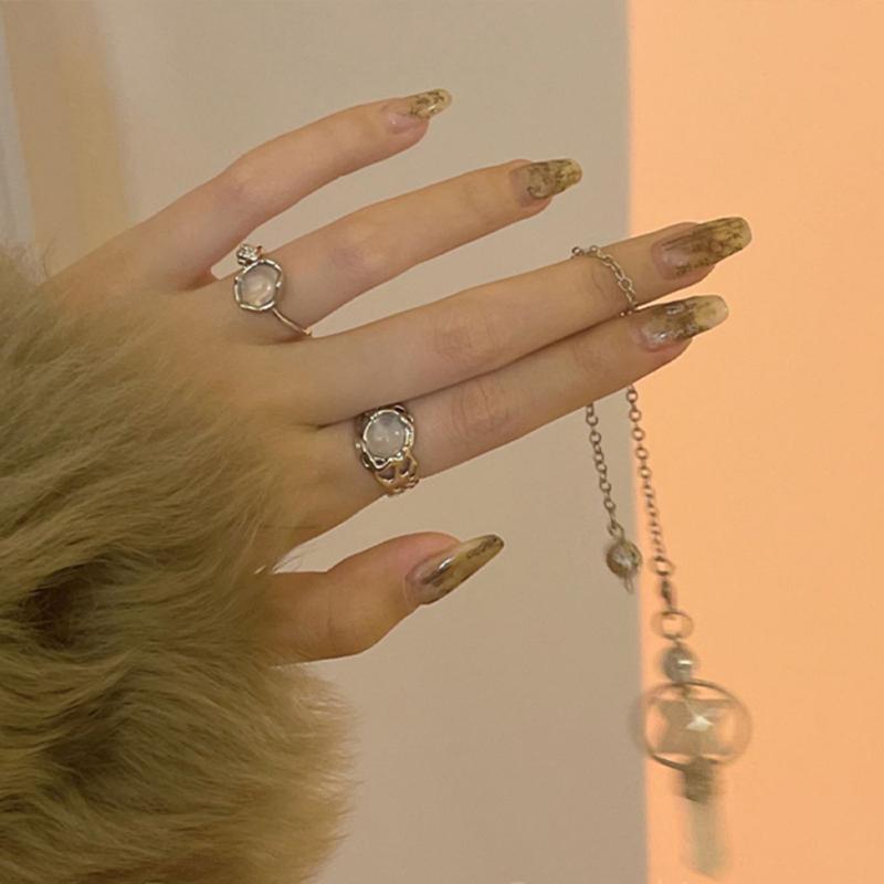 Damen Retro Ringe Luxus Trendiger Verstellbarer Öffnungsring Schmuckzubehör Für Mädchen Geschenke