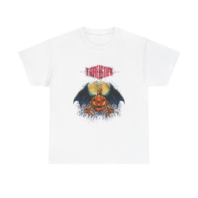 Foreigner Band Graphic Vintage T Shirt Halloween Unisex Heavy Cotton Tee