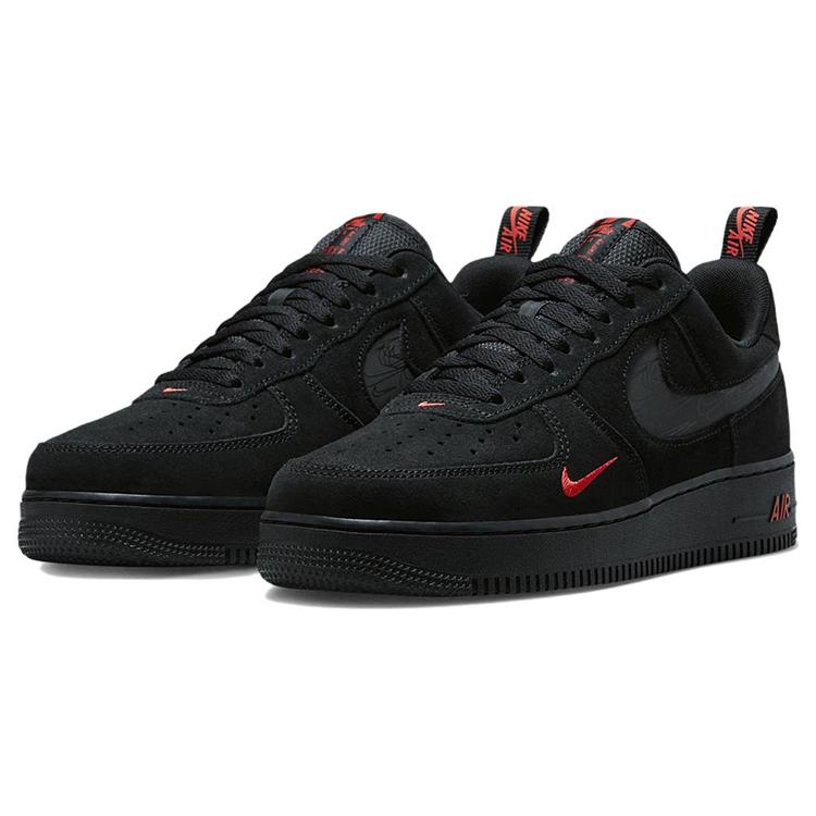 New Nike Air Force 1 Low Multi Swoosh Black Crimson DZ4514-001