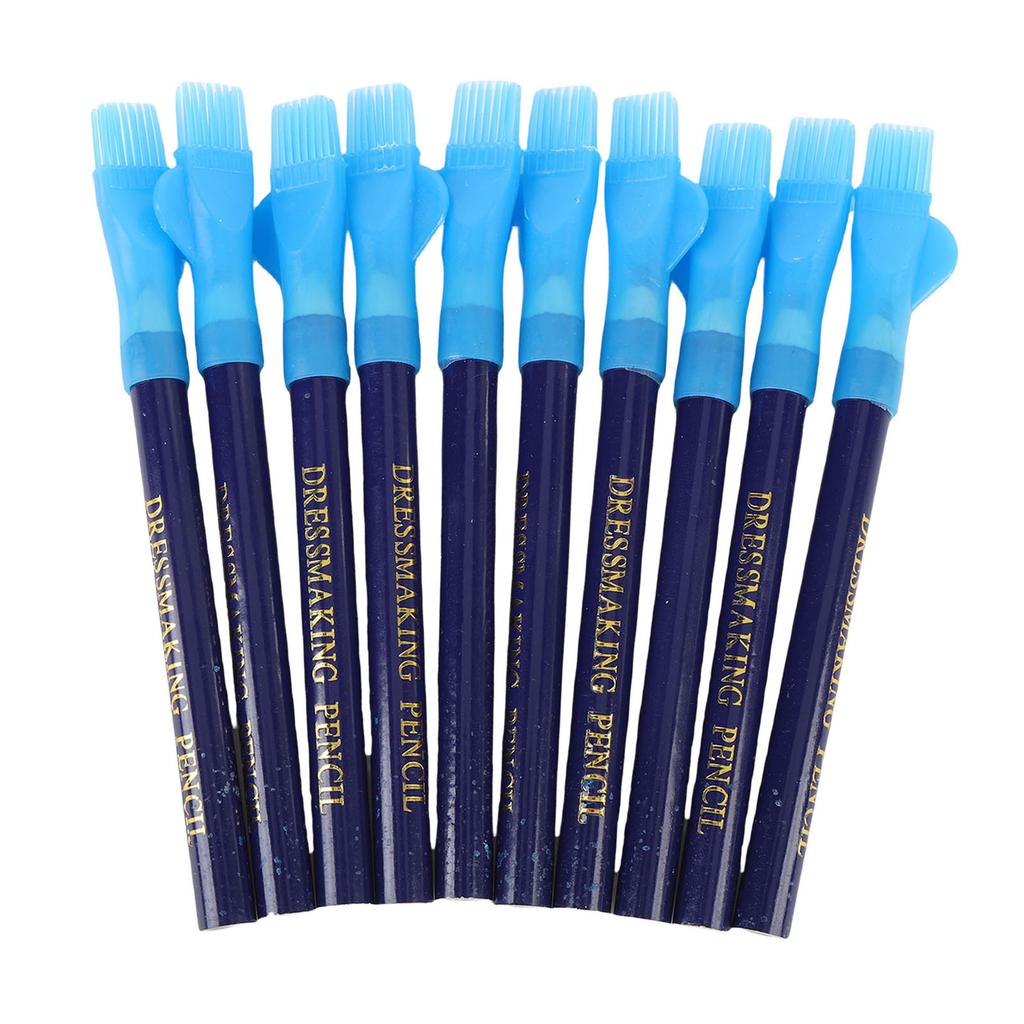 10PCS Sewing Marking Pencils Accurate Multifunctional Fabric Tracing Tailor Pencils with Brushes for Handcraft