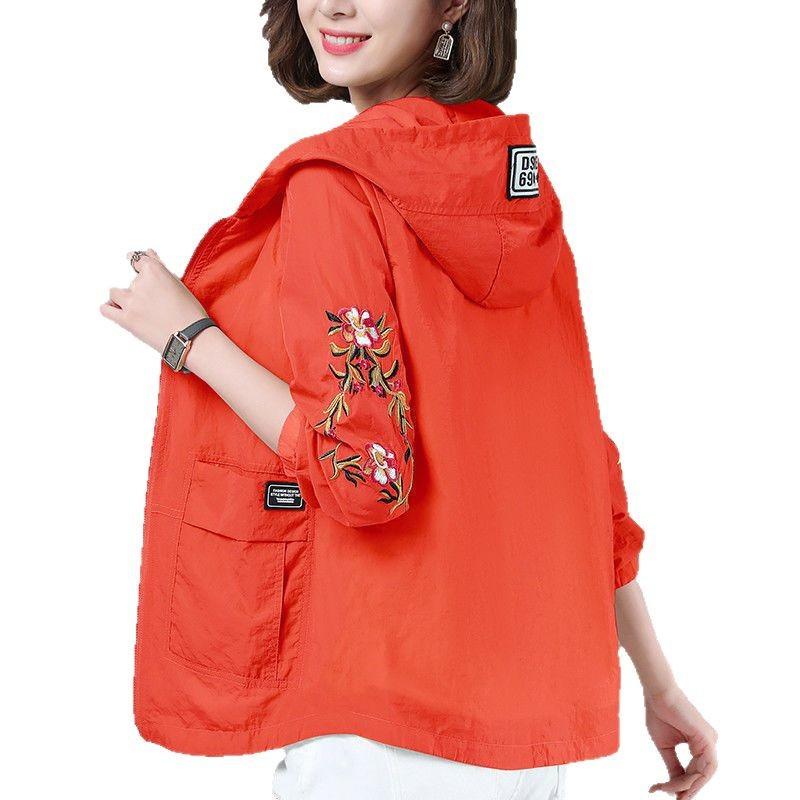 Women's Summer Sun Protection UV Breathable Sun Protection Clothing Jacket for Women Loose Thin Short Coat