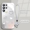 Love Smiley Face Suitable for Samsung S23ULTRA Mobile Phone Case S24 Girl S22 Skin Friendly A53 Sense A34 All Inclusive A1