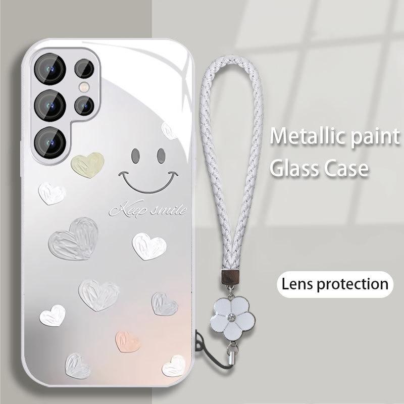 Love Smiley Face Suitable for Samsung S23ULTRA Mobile Phone Case S24 Girl S22 Skin Friendly A53 Sense A34 All Inclusive A1
