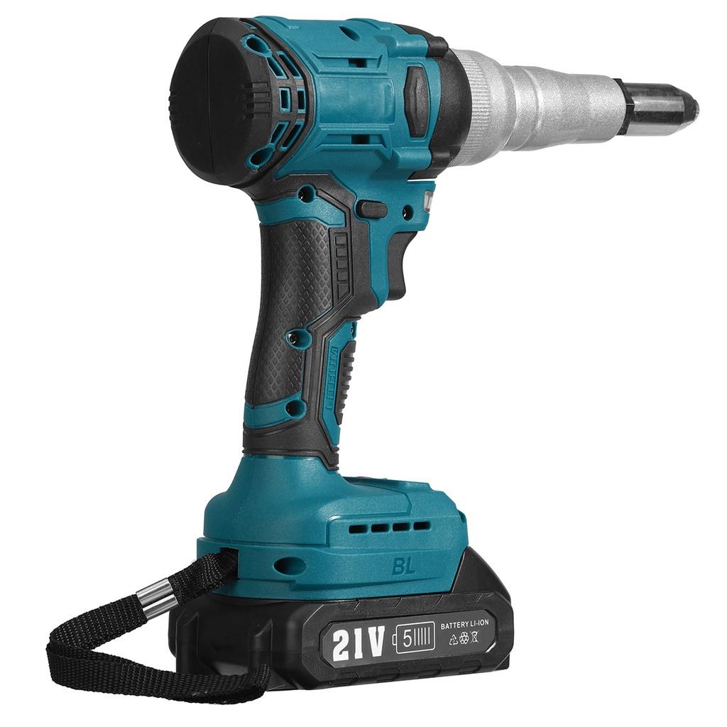 21V Brushless Electric Riveter Guns 7500mAh 2.4-4.8mm Cordless Rivet Nut Guns W/ 7500mAh Li-ion Battery Rivet Tool