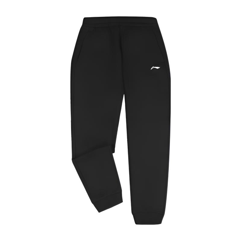 Мужские вязаные спортивные штаны Li Ning Черные Умеренные спортивные штаны ASWKZ13-1 3XL