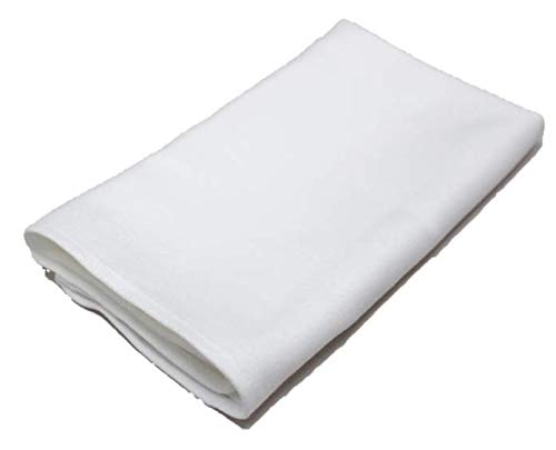 Made in Japan, Torsion Glass Cloth, 100% Cotton, 45 x 70 cm, Professional Grade, Commercial Use (Plain White) (10 pieces)