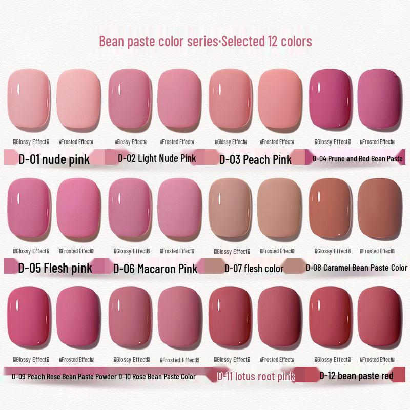 

2025 New Autumn/Winter Beige Red Nude Pink Skin-Whitening Long-Lasting Gel Nail Polish