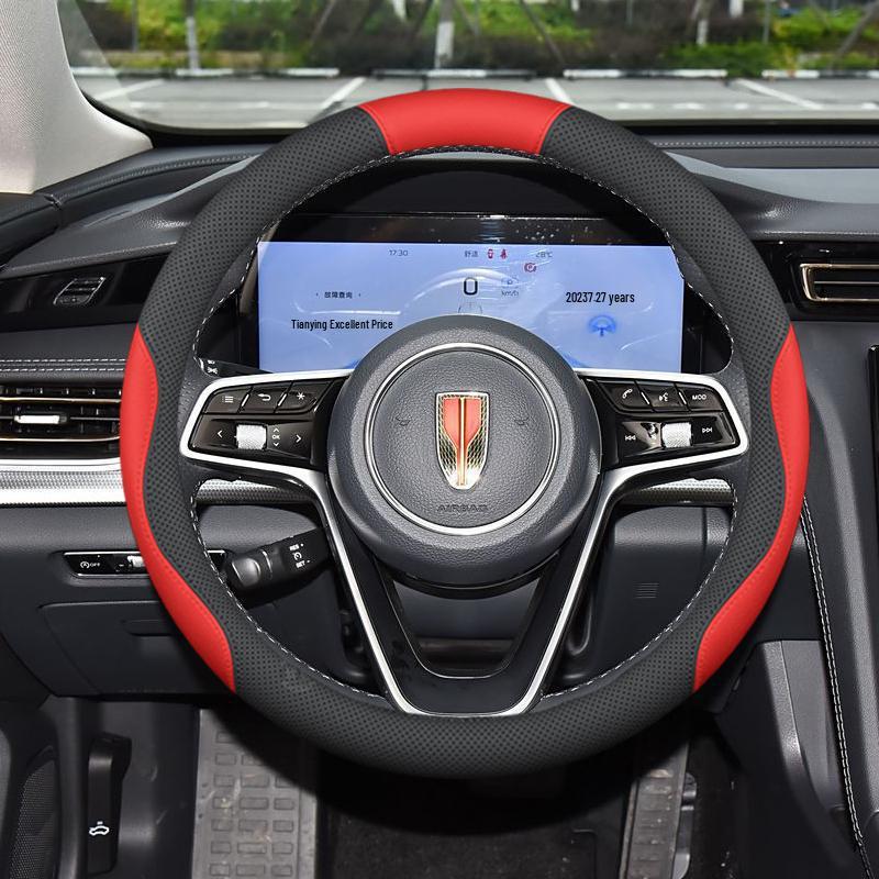 Hongqi H5 Steering Wheel Cover: Non-slip, Odorless, No-sew Leather for Model 25 Modification