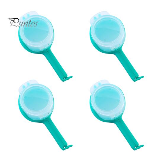 4 шт зажим для пакетов с зажимом и носиком для заливки пищевой запайщик для пакетов с конфетами простые в использовании зажимы для закусок многоразовые зажимы для пакетов для организации и 4pcs синий 767₽