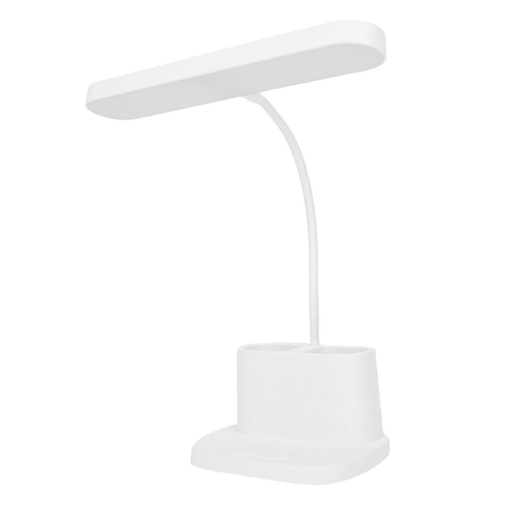LED Desk Lamp Stepless Dimmable 3 Colors Touch Control Flexible Gooseneck USB Rechargeable LED Reading Light with Pen